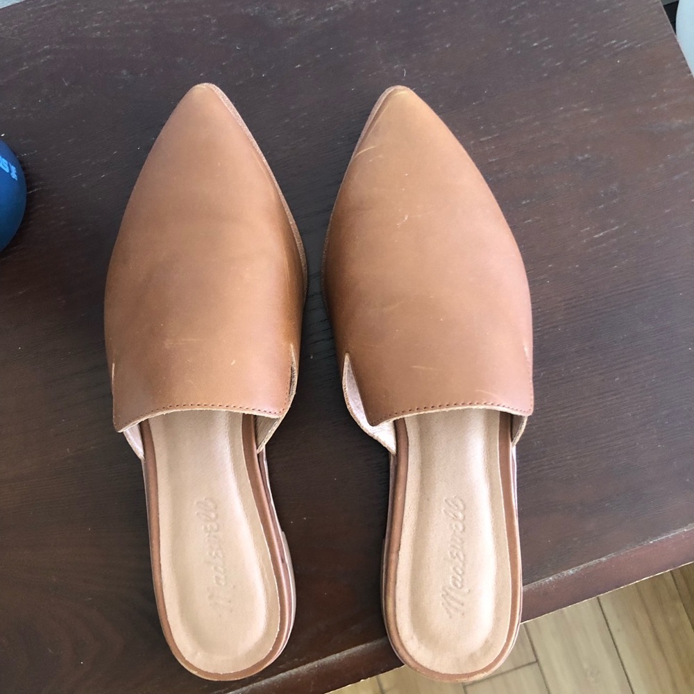 Madewell Leather Gemma Mule in Saddle Brown
